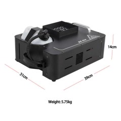 SHEHDS MACCHINA DEL FUMO GETTO VERTICALE 1500W DMX GEYSER LED RGB 24X9W