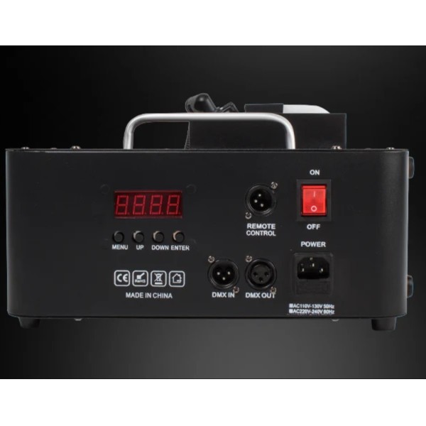 SHEHDS MACCHINA DEL FUMO GETTO VERTICALE 1500W DMX GEYSER LED RGB 24X9W