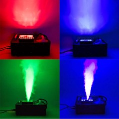 SHEHDS MACCHINA DEL FUMO GETTO VERTICALE 1500W DMX GEYSER LED RGB 24X9W