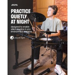 AROMA TDX-18 BATTERIA ELETTRONICA 8 PEZZI CON MODULO SONORO E RACK DI MONTAGGIO