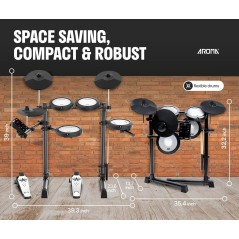 AROMA TDX-18 BATTERIA ELETTRONICA 8 PEZZI CON MODULO SONORO E RACK DI MONTAGGIO