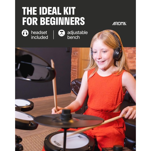 AROMA TDX-18 BATTERIA ELETTRONICA 8 PEZZI CON MODULO SONORO E RACK DI MONTAGGIO