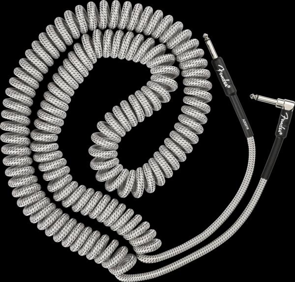 Fender Professional Series Coil Cable, 30', White Tweed