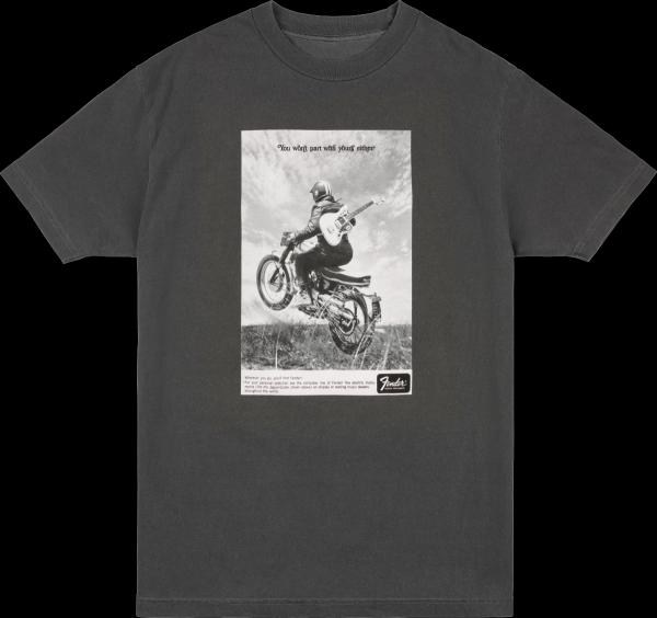 Fender Vintage Ad Biker Tee, Graphite, M