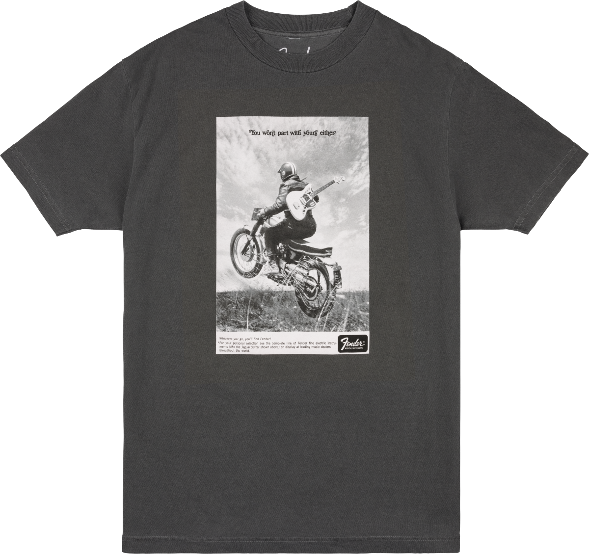 Fender Vintage Ad Biker Tee, Graphite, S