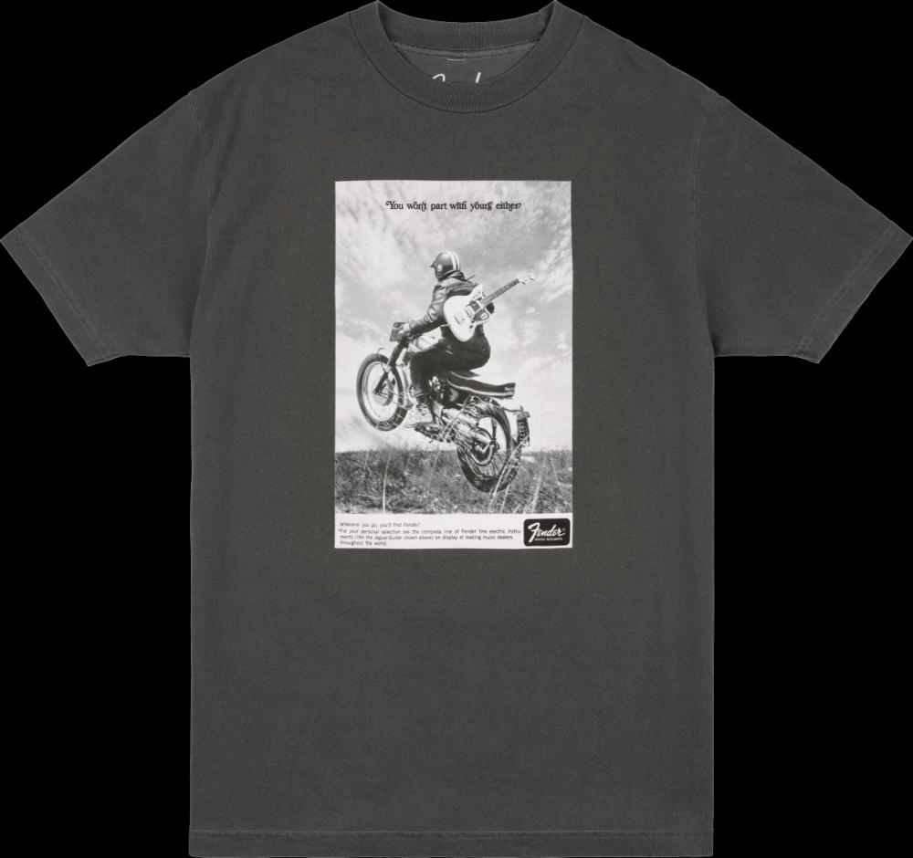 Fender Vintage Ad Biker Tee, Graphite, L