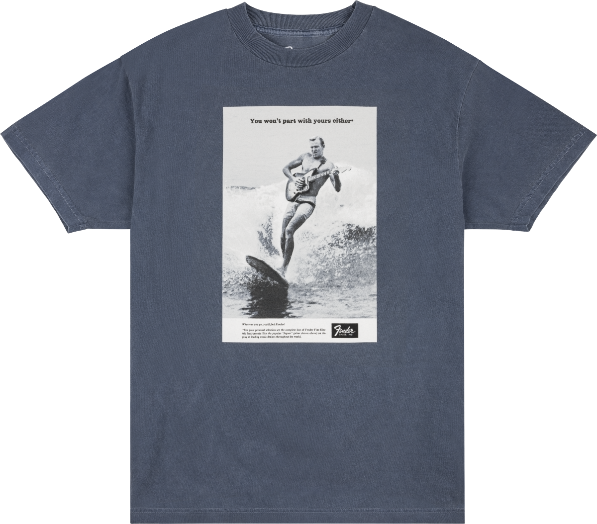 Fender Vintage Ad Surfer Tee, Ocean XL
