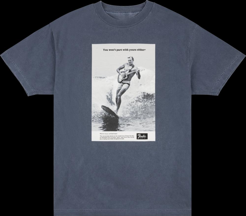 Fender Vintage Ad Surfer Tee, Ocean, M