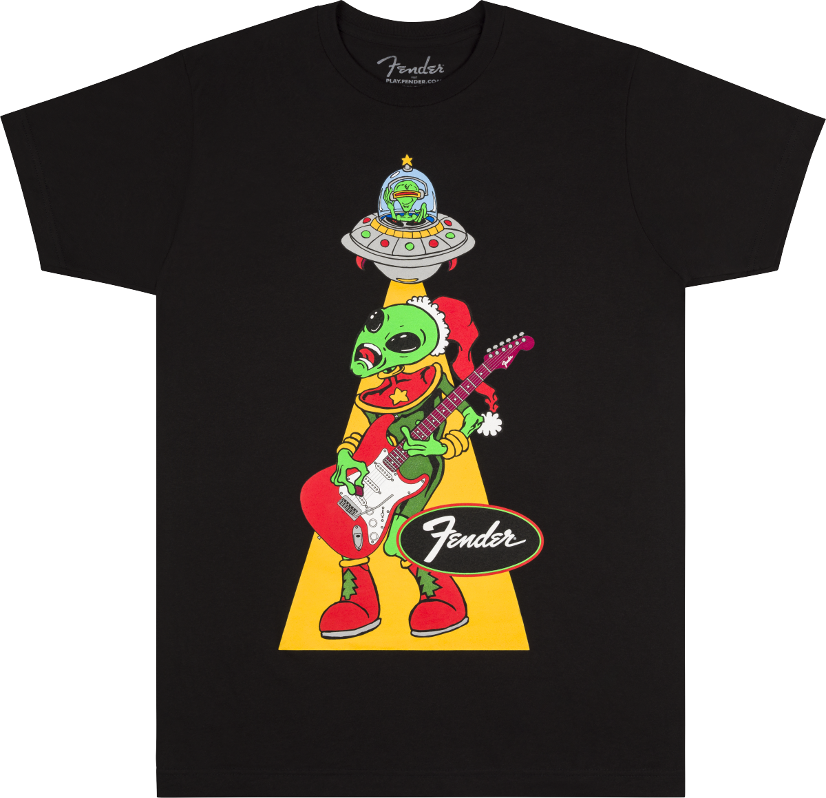 Fender Fender® Ugly Christmas Tee Alien, Blk, XXL