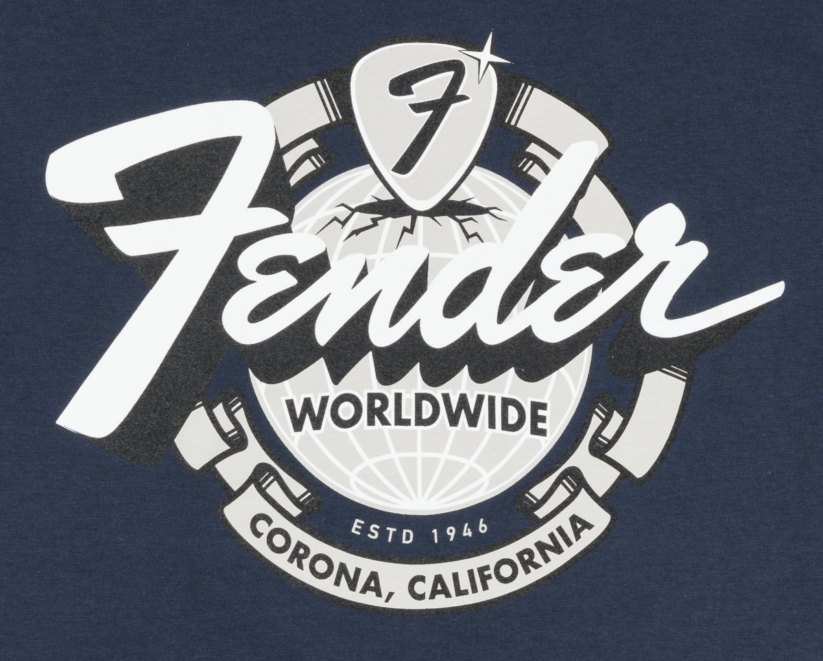 Fender Fender® World Wide Tee, Vintage Navy, XL