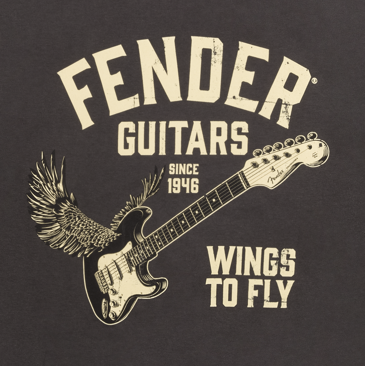 Fender Fender® Wings To Fly T-Shirt, Vintage Black, S