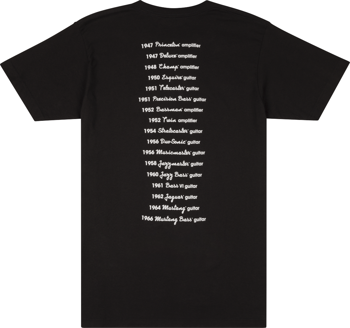 Fender Fender® Logo Date Back Tee, Black, L