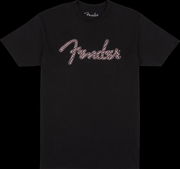 Fender Fender® Spaghetti Logo Wavy Checker Tee, Pink Checker, L
