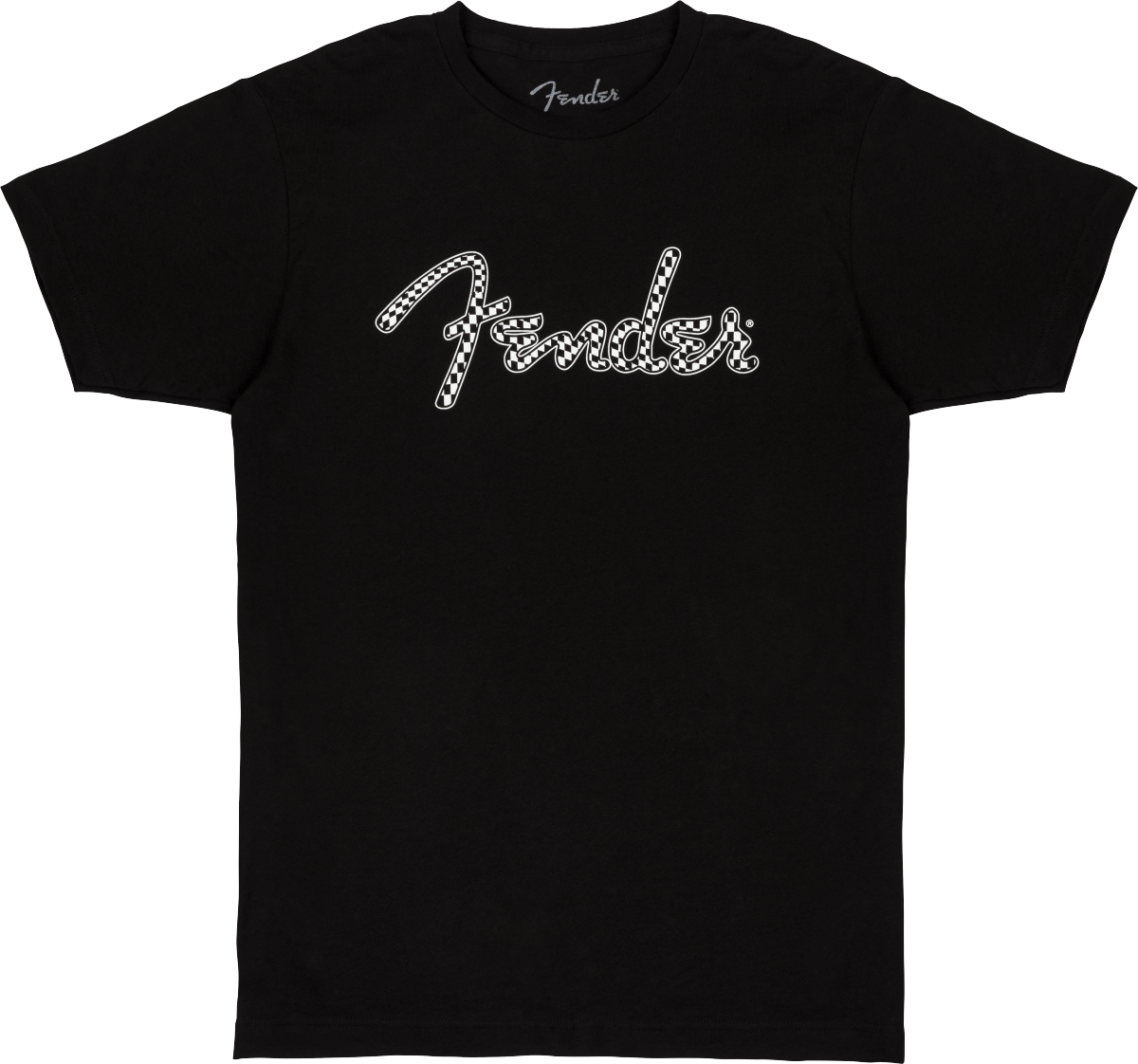 Fender Fender® Spaghetti Logo Wavy Checker Tee, B&W Checker, L