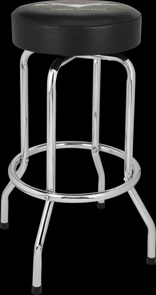 Fender Fender® Custom Shop Chevron Logo Barstool, Black/Chrome, 30"