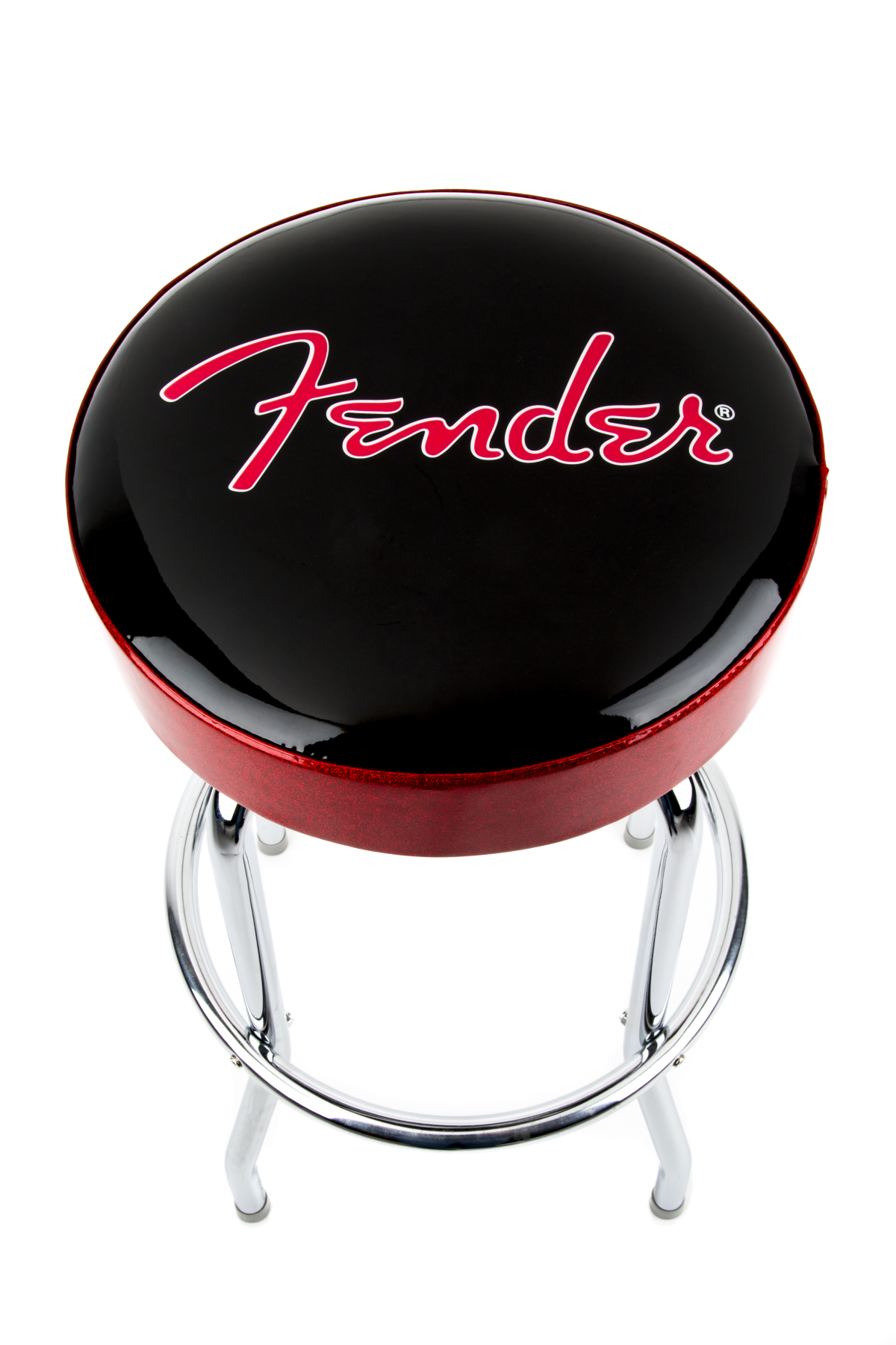 Fender Fender® Red Sparkle Logo Barstool, Black/Red Sparkle 30"