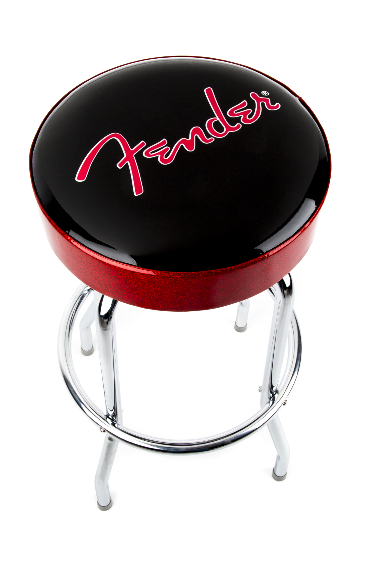 Fender Fender® Red Sparkle Logo Barstool, Black/Red Sparkle 30"