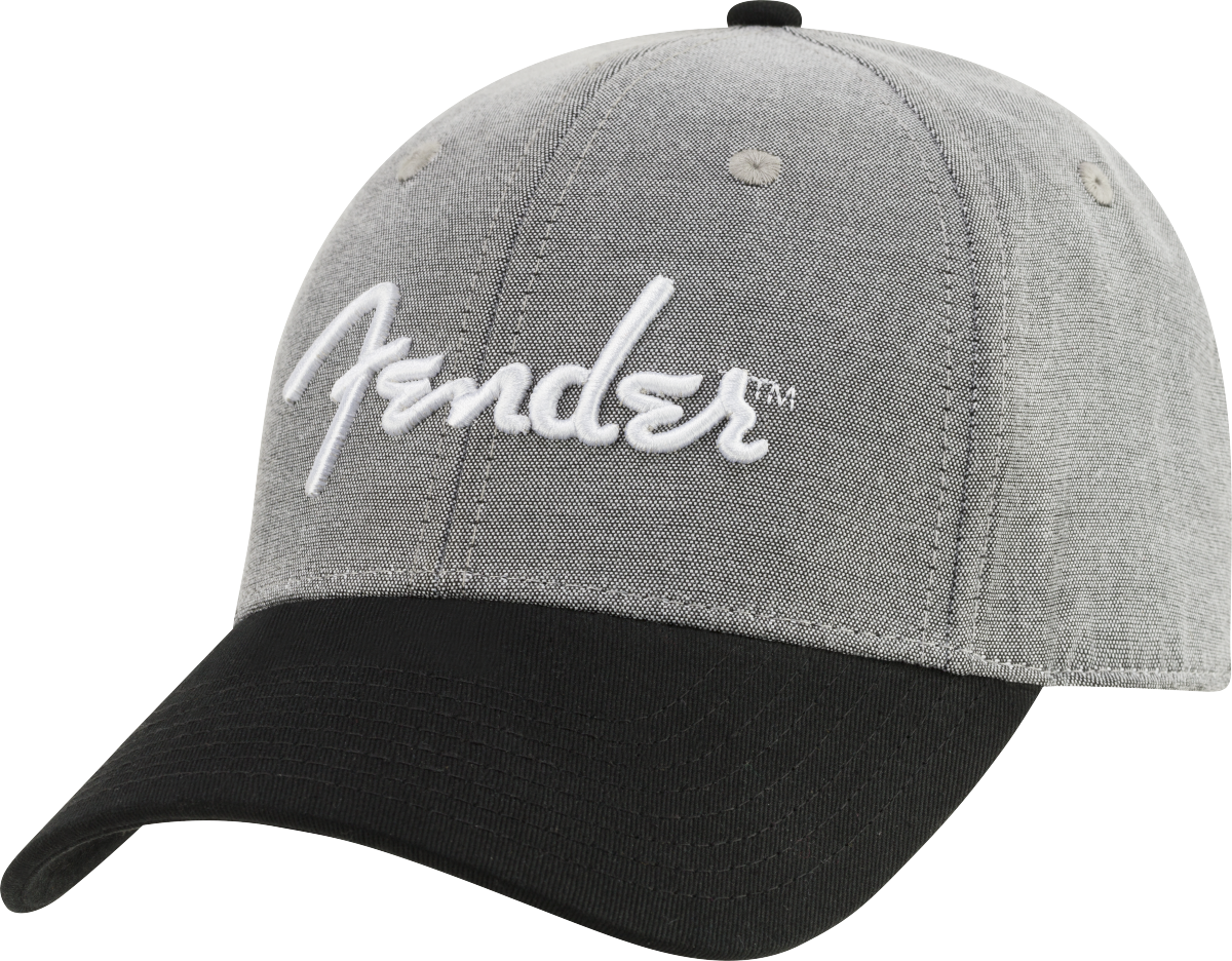 Fender Fender® Hipster Dad Hat, Gray and Black, One Size Fits Most