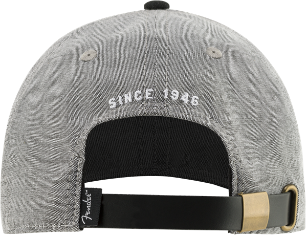 Fender Fender® Hipster Dad Hat, Gray and Black, One Size Fits Most
