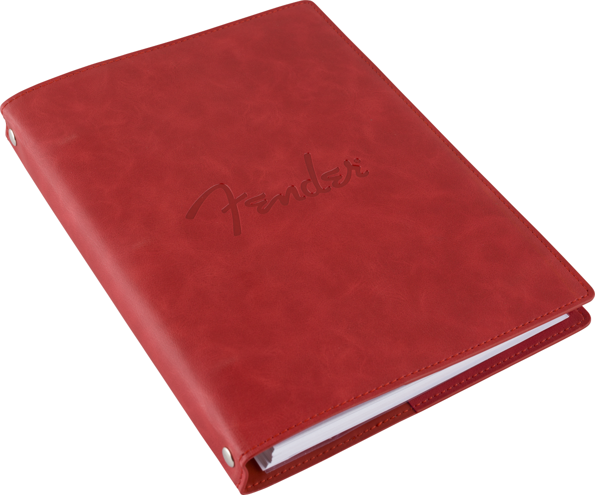 Fender Fender™ Vegan Leather Music Note Book, Dakota Red