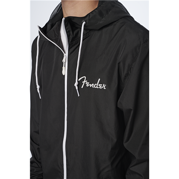 Fender Fender® Spaghetti Logo Windbreaker, Black, S