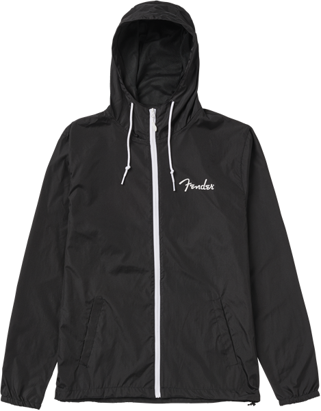 Fender Fender® Spaghetti Logo Windbreaker, Black, S