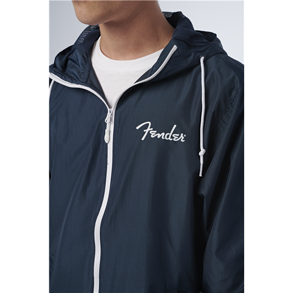 Fender Fender® Spaghetti Logo Windbreaker, Navy, S