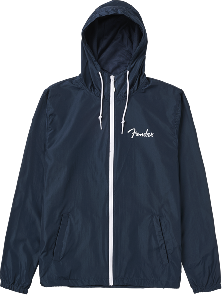 Fender Fender® Spaghetti Logo Windbreaker, Navy, S