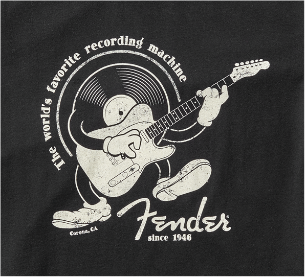 Fender Recording Machine T-Shirt, Black, S