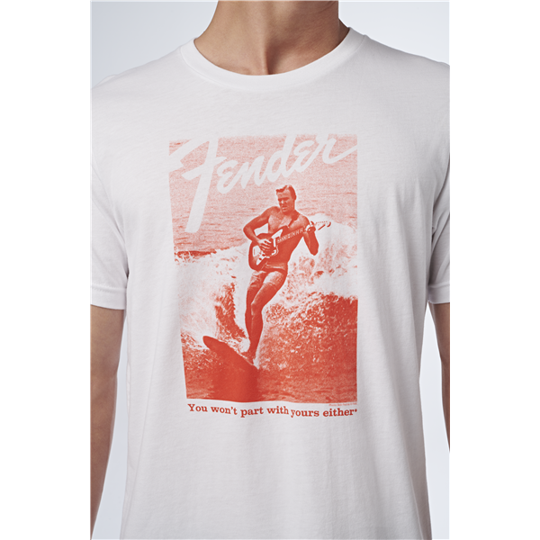 Fender Fender® Jaguar® Surf T-Shirt, White and Red, S