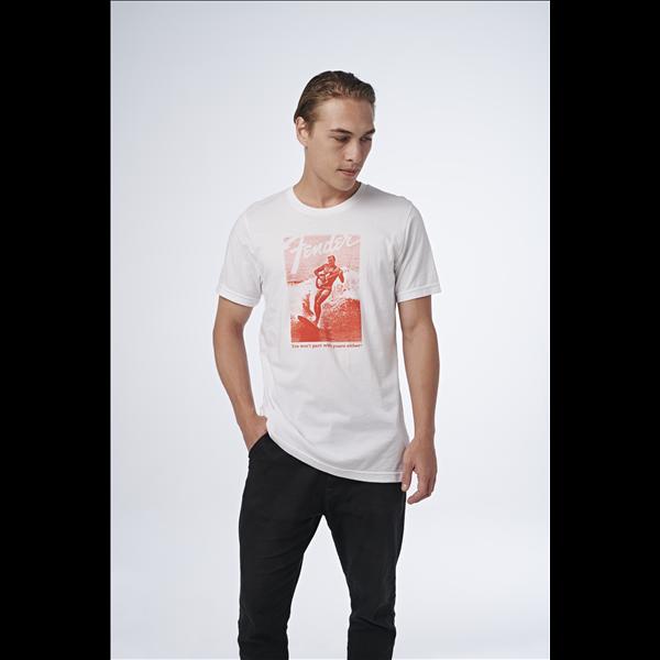 Fender Fender® Jaguar® Surf T-Shirt, White and Red, XXL