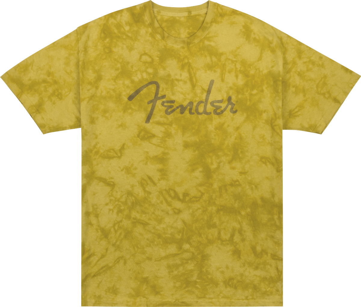 Fender Fender® Spaghetti Logo Tie-Dye T-Shirt, Mustard, XL