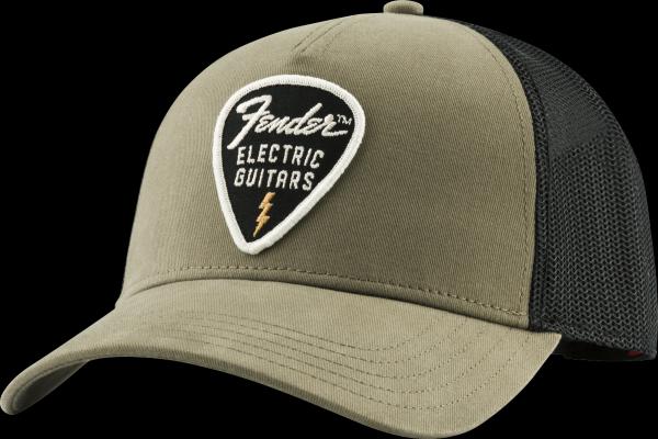 Fender Fender™ Snap Back Pick Patch Hat, Olive