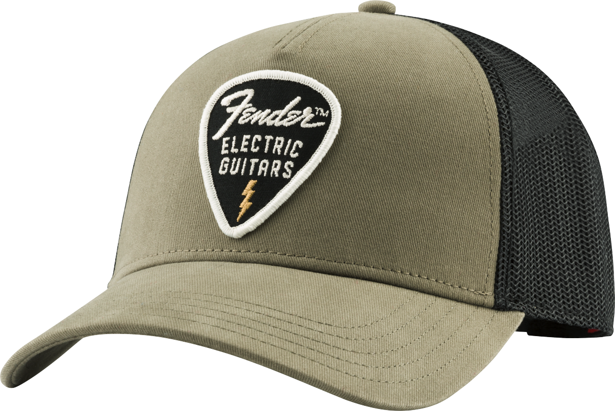 Fender Fender™ Snap Back Pick Patch Hat, Olive