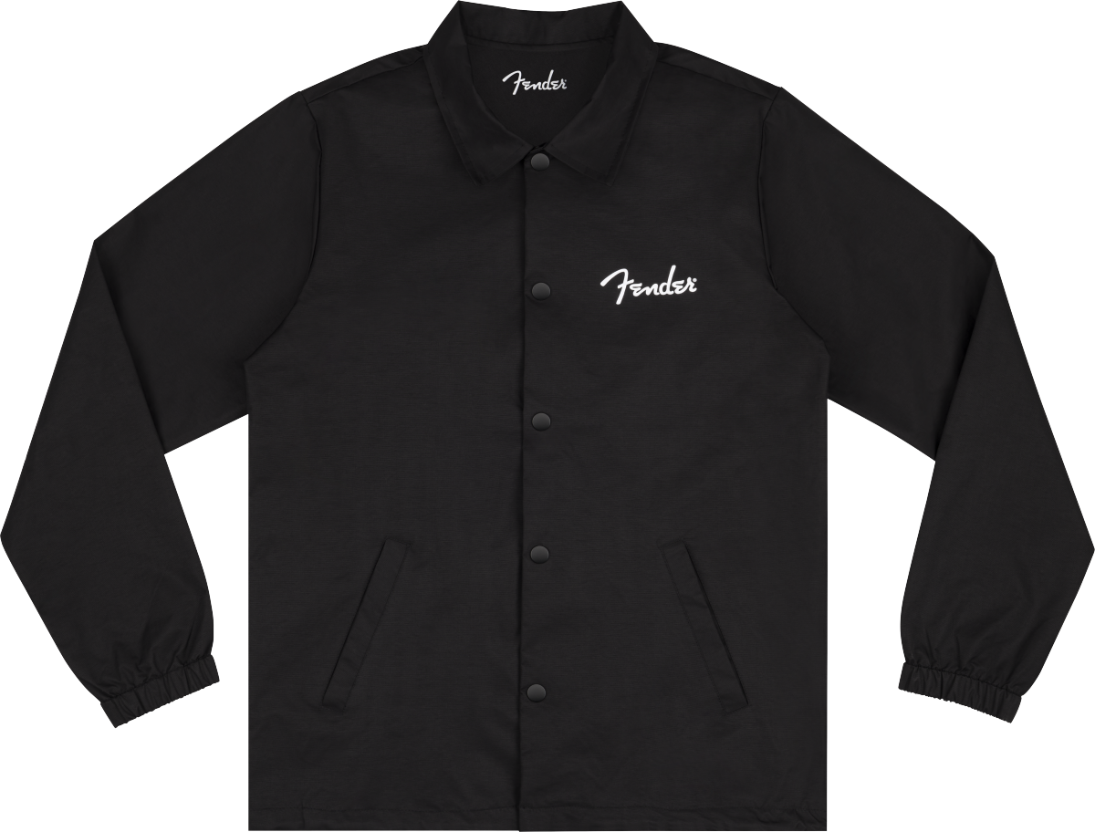 Fender Fender® Spaghetti Logo Coaches Jacket, Black, XXL