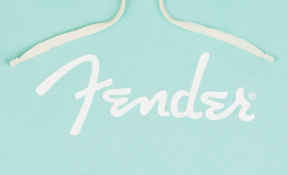 Fender Fender® Spaghetti Logo Hoodie, Daphne Blue, XXL
