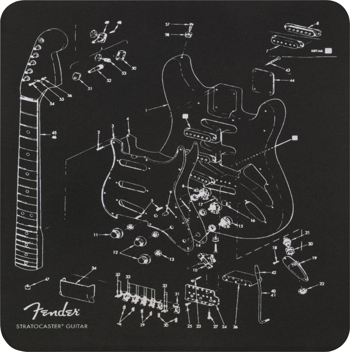 Fender Fender™ Mousepad, Exploded Strat