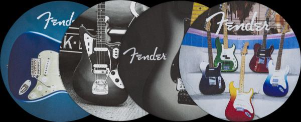 Fender Fender™ Guitars Coasters, 4-Pack, Multi-Color Leather