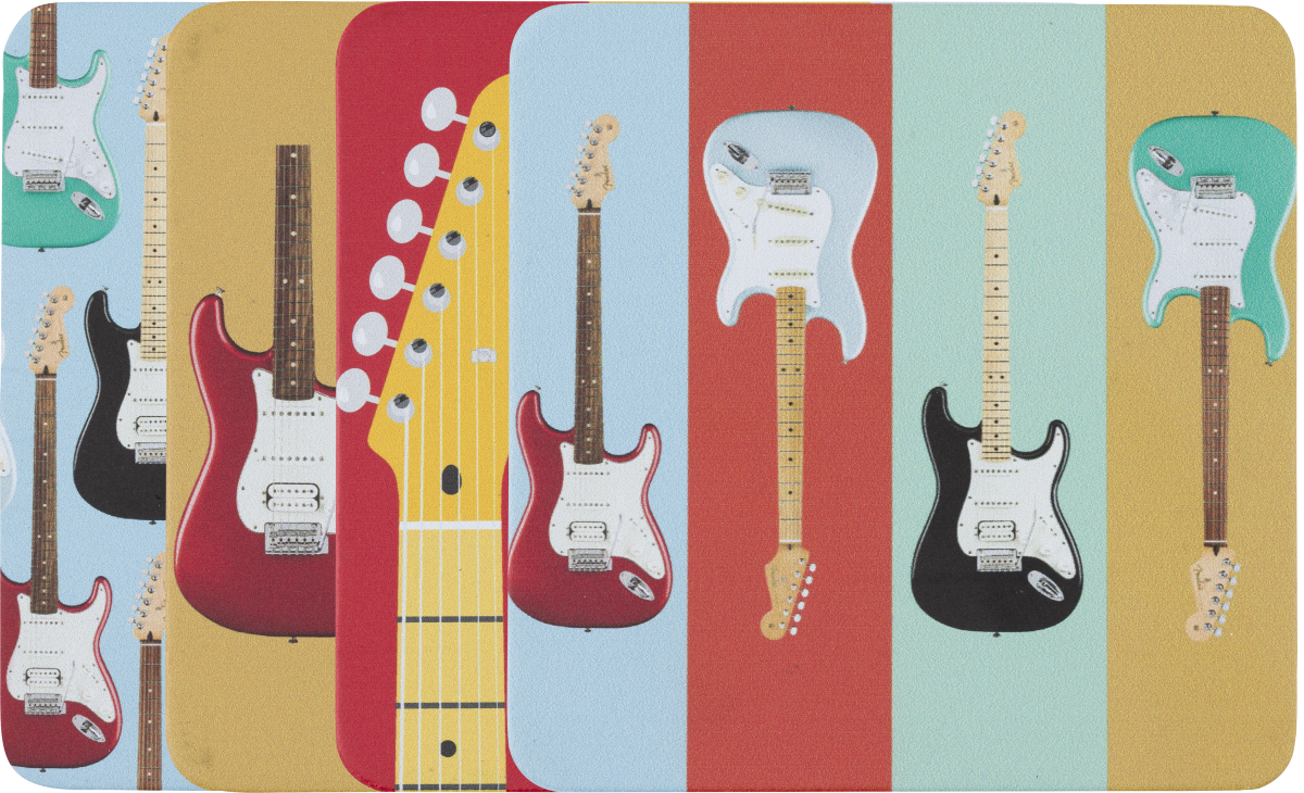 Fender Fender® Stratocaster™ Modern Design Coaster Set
