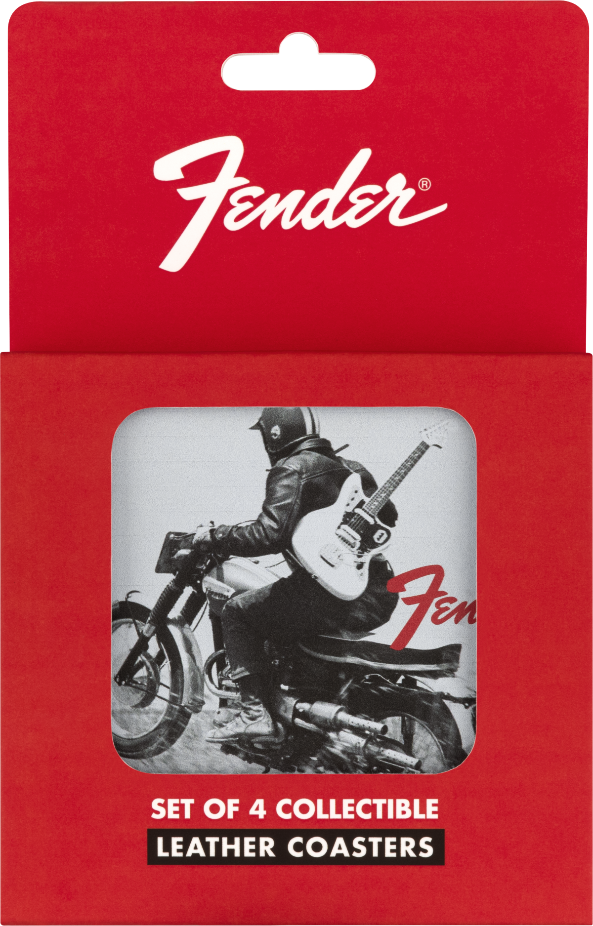 Fender Fender™ Vintage Ads 4-Pk Coaster Set, Black and White