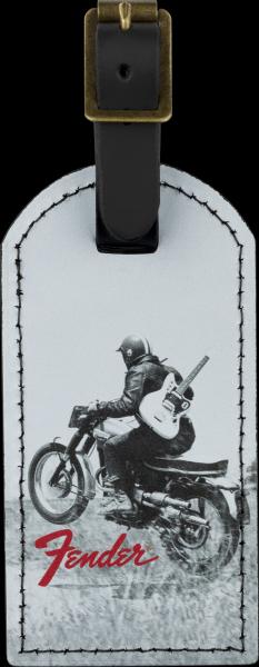 Fender Fender® Vintage Ad Luggage Tag, Motorcycle Rider