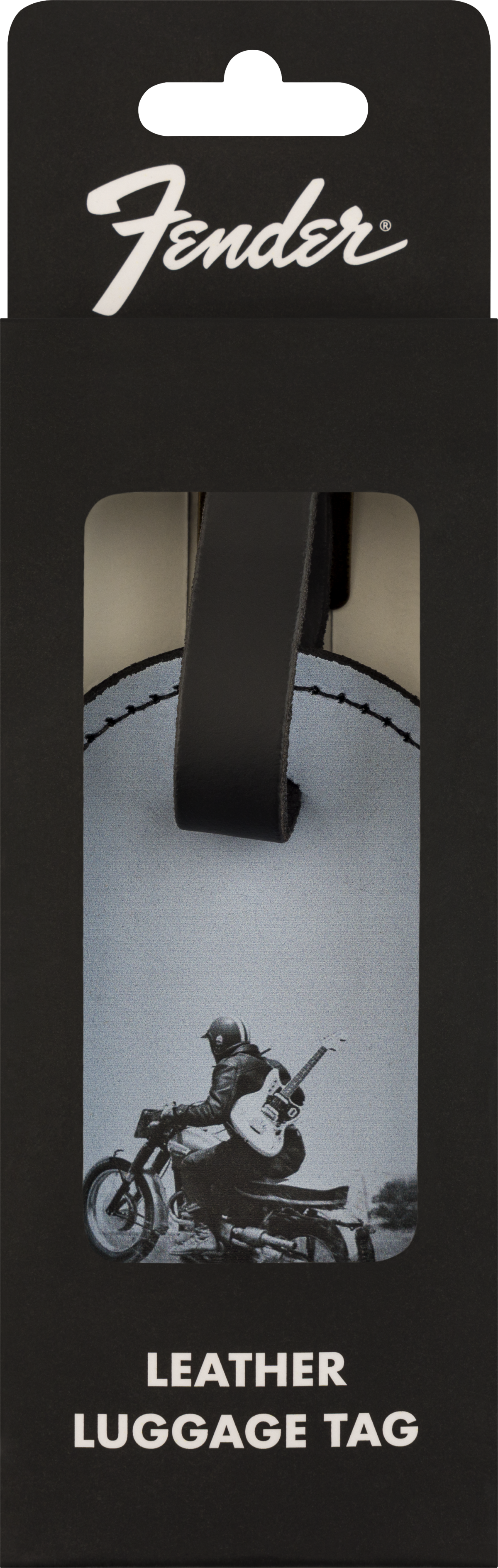 Fender Fender® Vintage Ad Luggage Tag, Motorcycle Rider