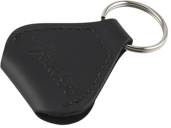 Fender Fender™ Leather Pick Holder Keychain, Black
