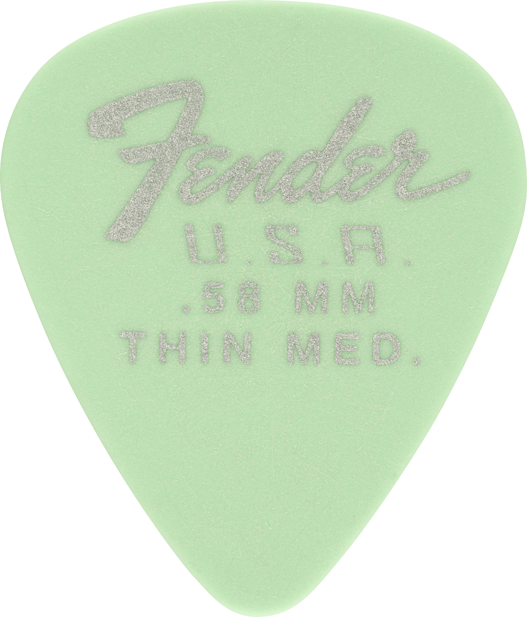 Fender Dura-Tone 351 Shape, .58, Surf Green, 12-Pack