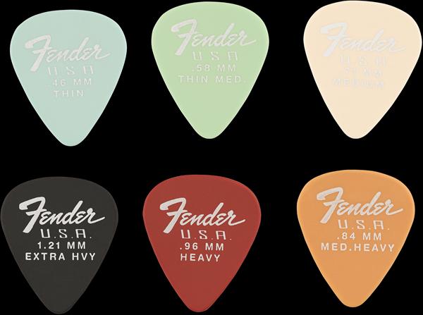 Fender Dura-Tone 351 Shape, 1.21, Black, 12-Pack