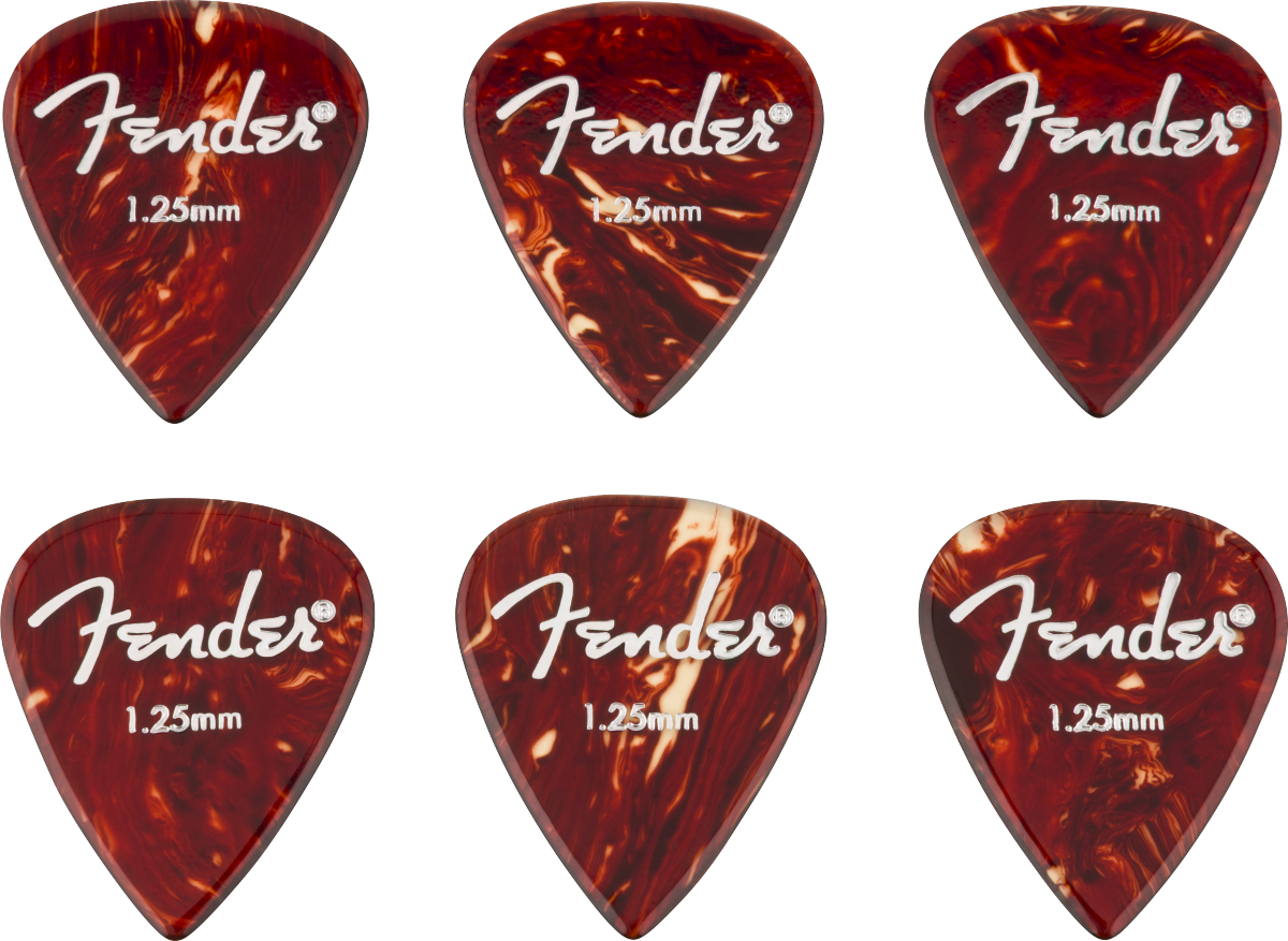 Fender Aero Acrylic Picks, 6-count, 1.25mm