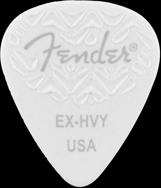 Fender 351 Shape, White, Extra Heavy (6)