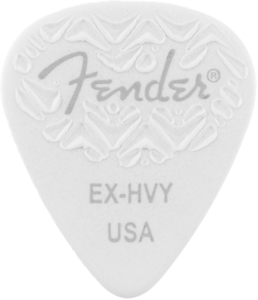 Fender 351 Shape, White, Extra Heavy (6)