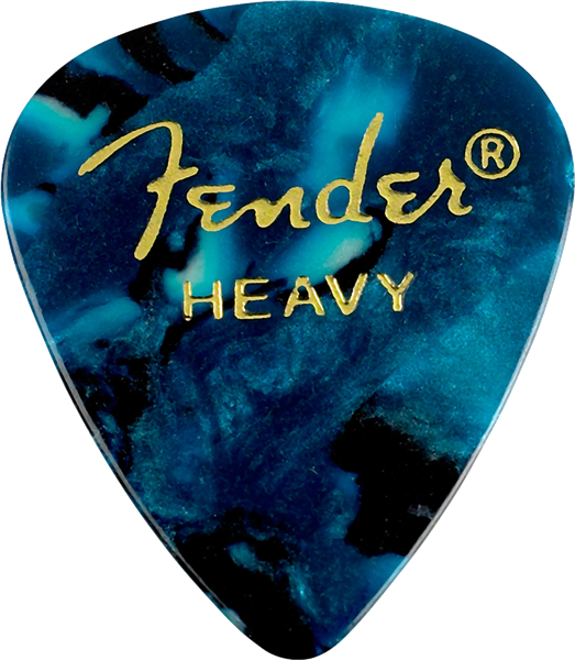 Fender Premium Celluloid 351 Shape Picks, Heavy, Ocean Turquoise, 144-Pack