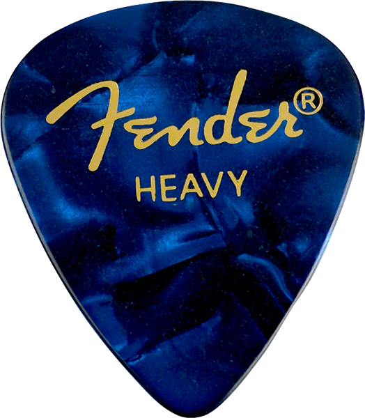 Fender Premium Celluloid 351 Shape Picks, Heavy, Blue Moto, 144-Pack